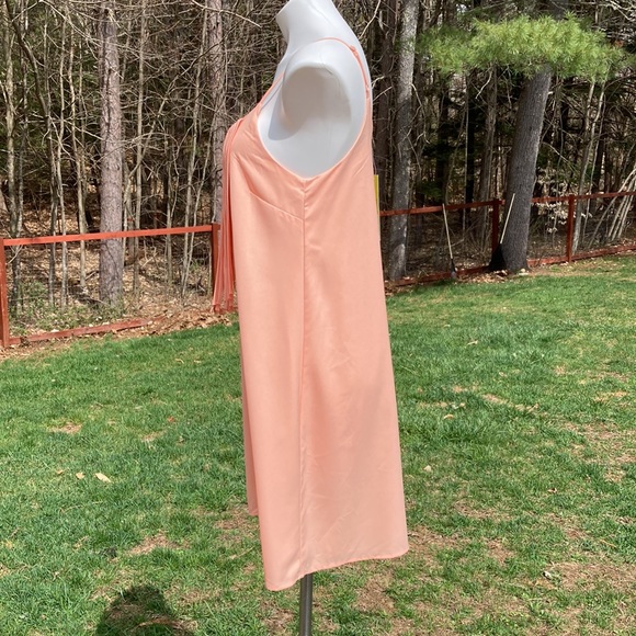 Gianni Bini carwash fringe peachy keen adjustable strap lined dress NWT sz M - Picture 3 of 7